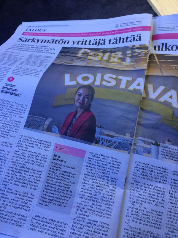 Article in Helsingin Sanomat (October 2016)